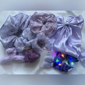 New bundle set Scrunchies barrettes hair accessoris clips lights 11 pcs